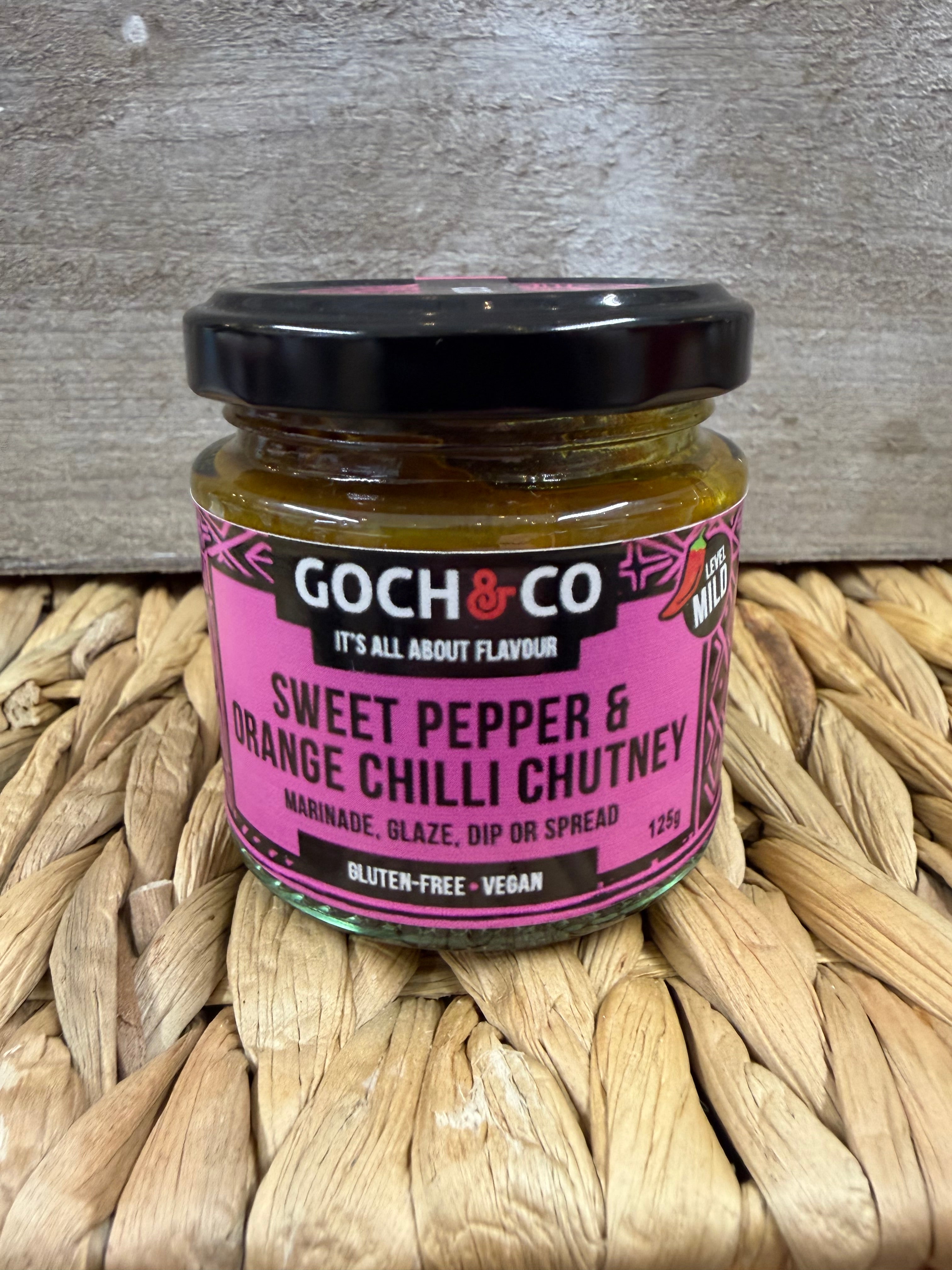Goch & Co Sweet Orange & Pepper Chilli Chutney 125g