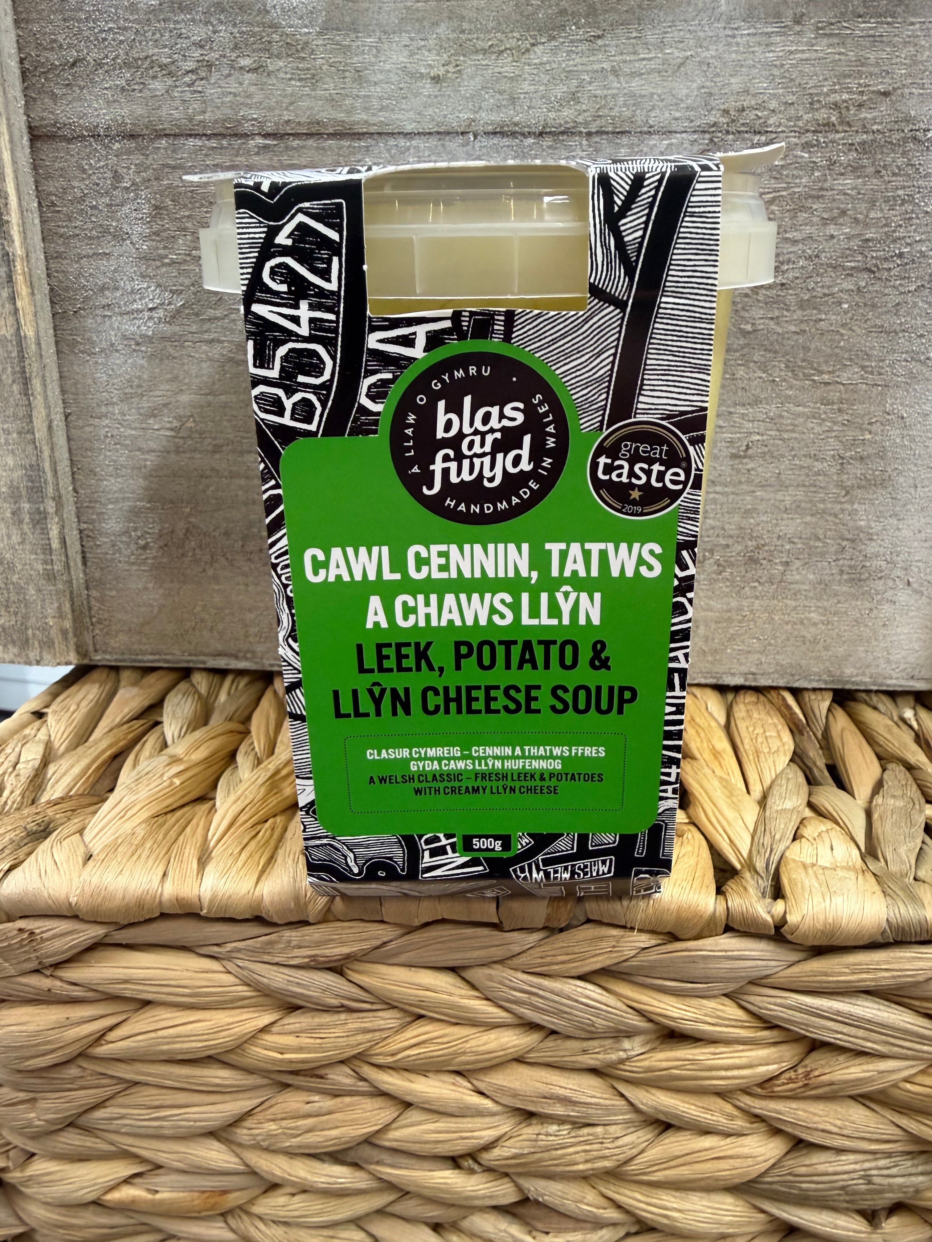 Fresh Soup - leek, potato & Llyn Cheese