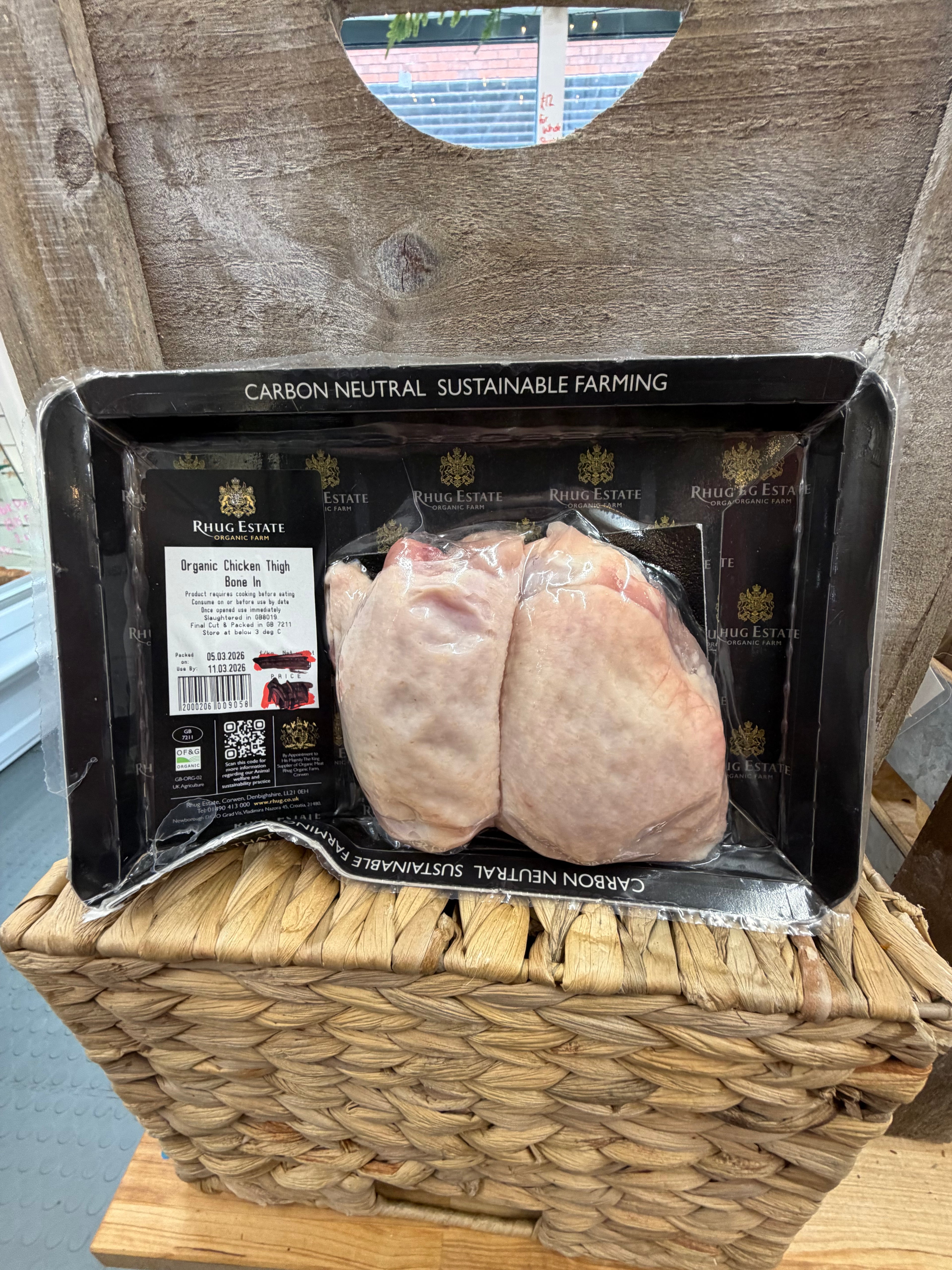 Rhug Estate Organic Chicken Thighs 230g
