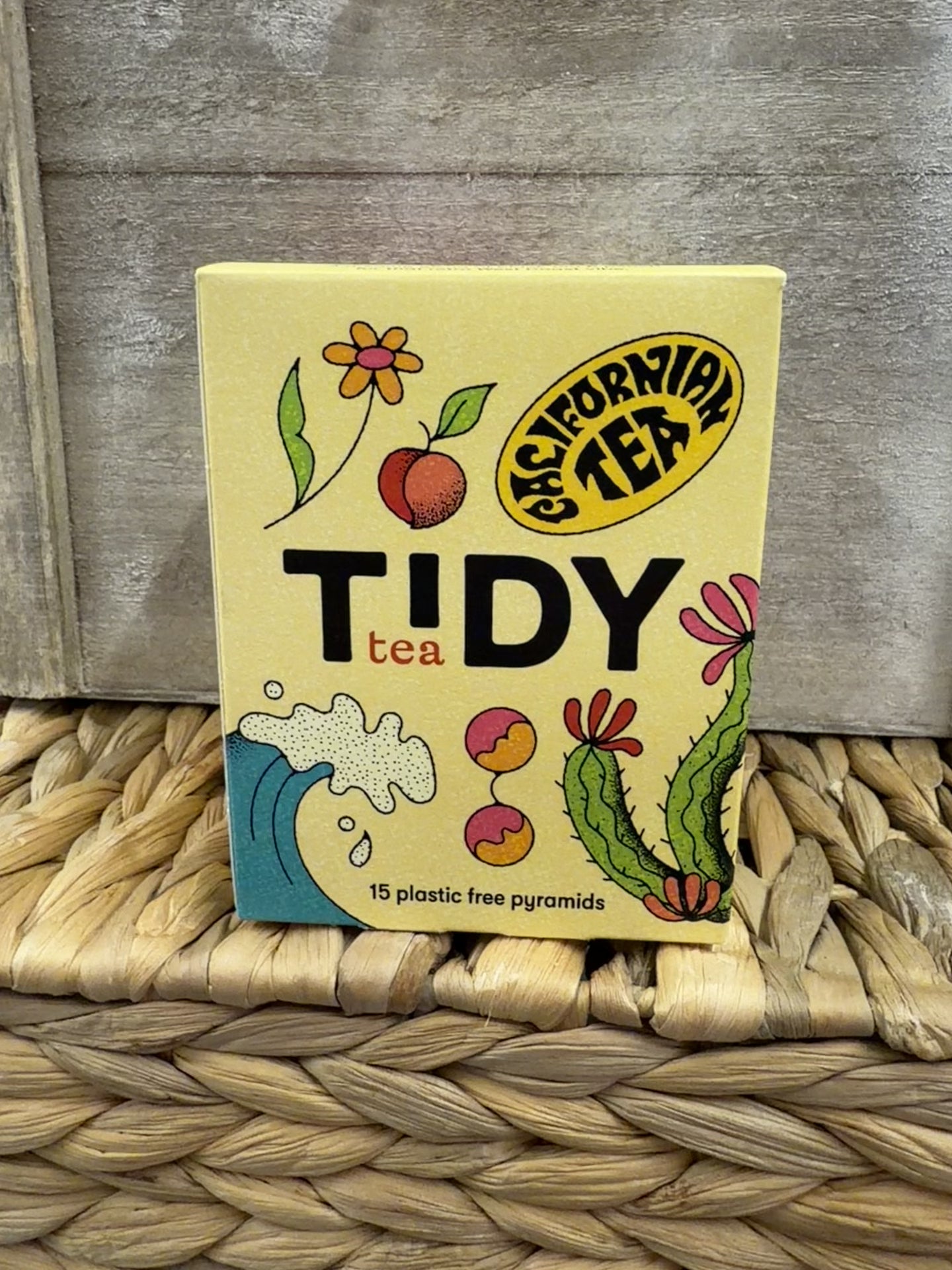 Tidy Tea - California Peach Black Tea x 15 Pyramid Bags